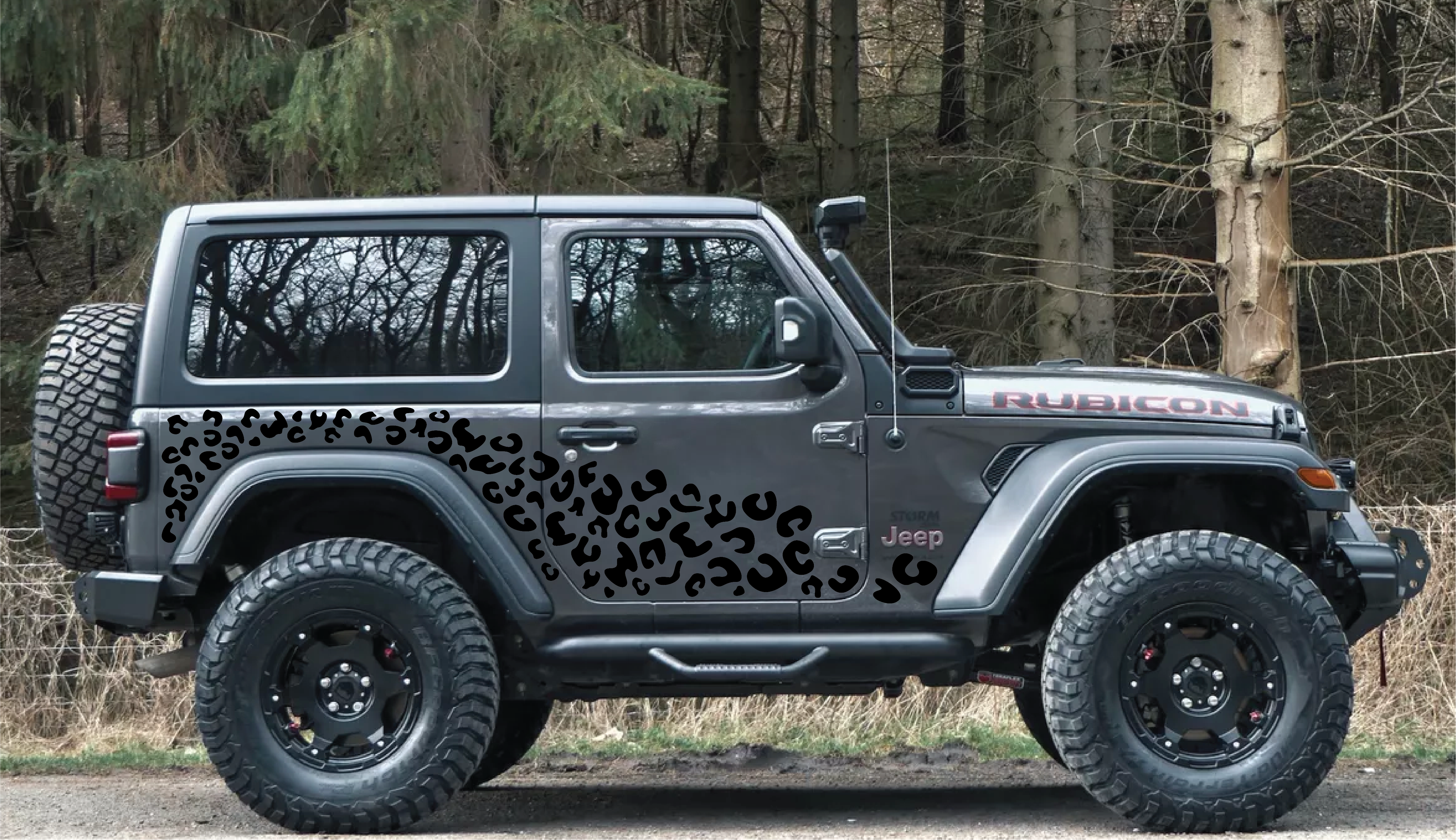 Cheetah - Leopard Print Decal Sticker fits 2 Door Jeeps