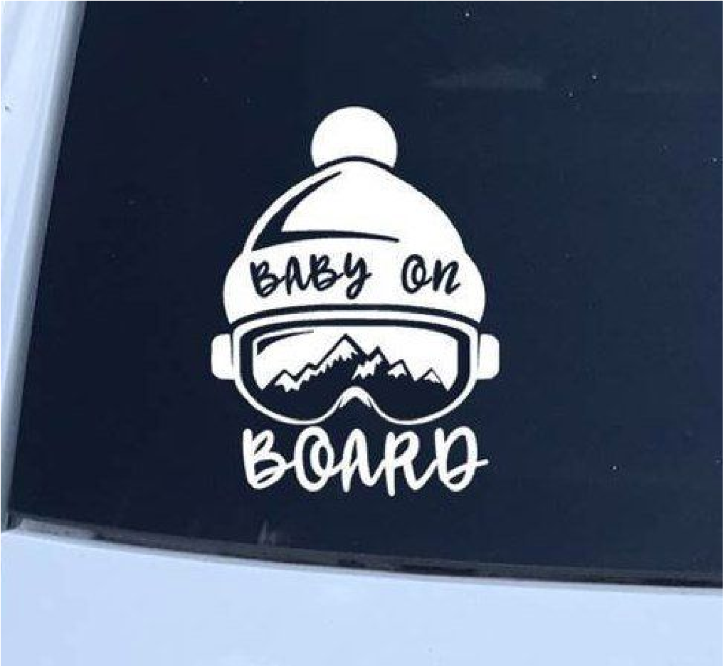 BABY on Board Mountain Decal Sticker