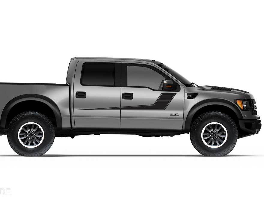 Universal Ford Raptor F150 F250 F350 Hockey Stripe Truck Decal Sticker 63