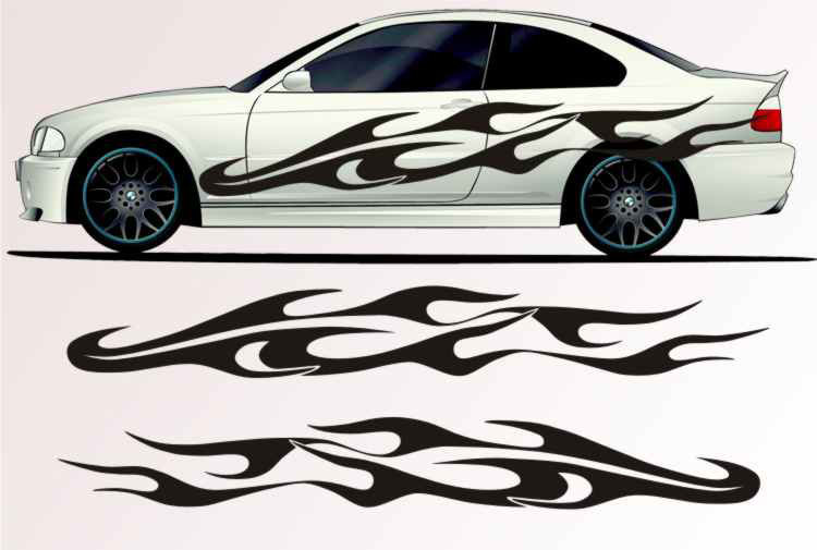 Universal Car Side Decal Sticker Kit 41 (fits most vehicles)
