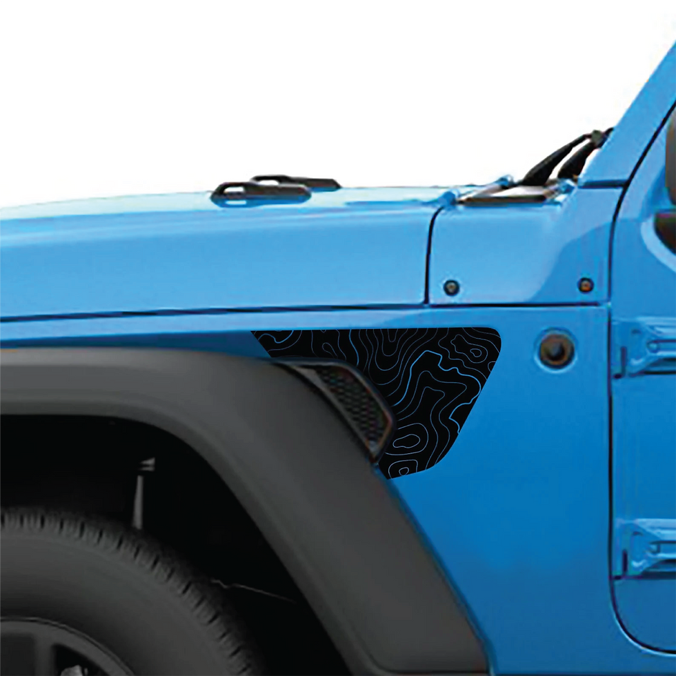 Thumbnail: Jeep Wrangler Gladiator Topographic Fender Vent Decal 383