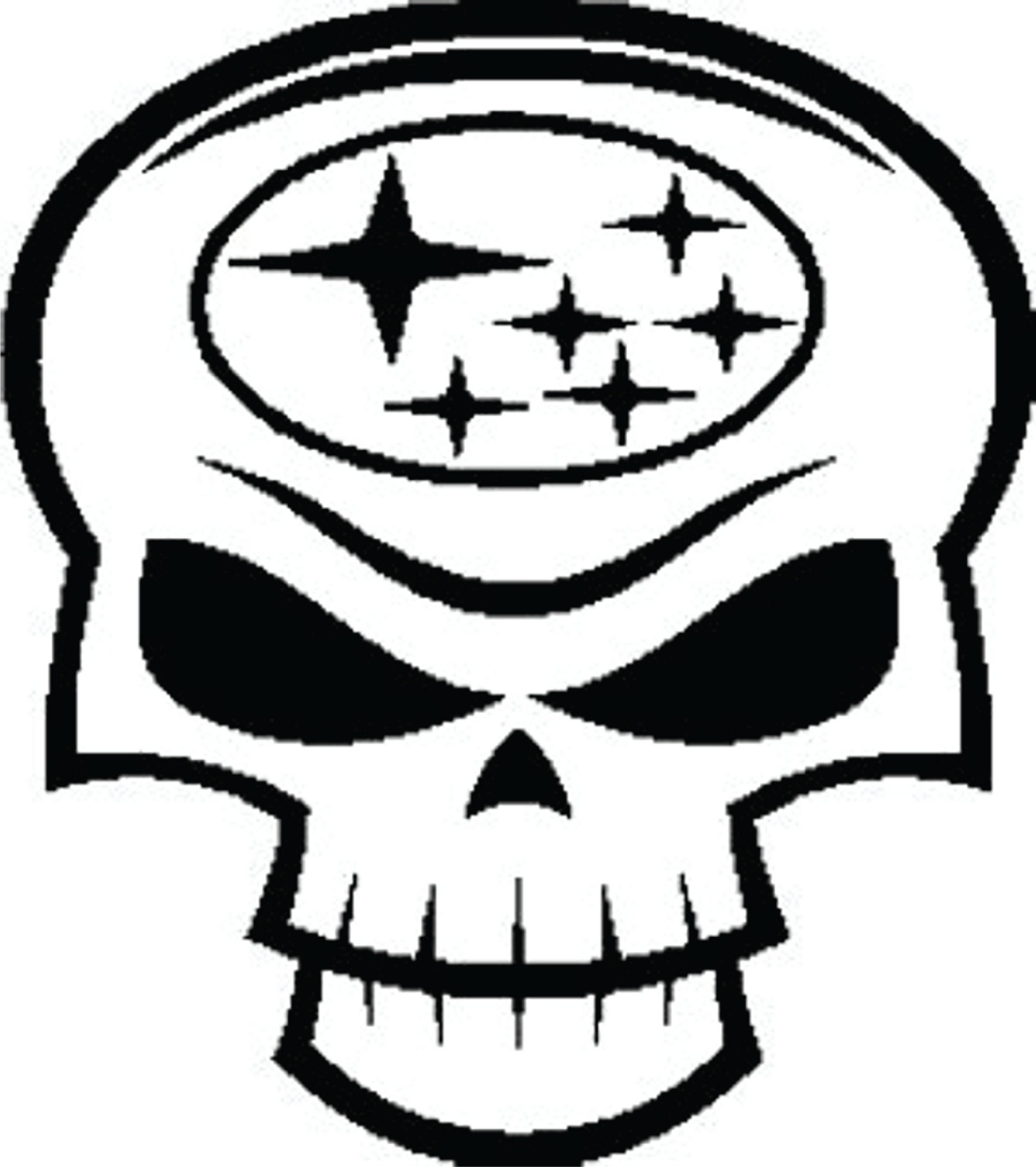 Subaru Stars Logo Skull Vinyl Decal Sticker