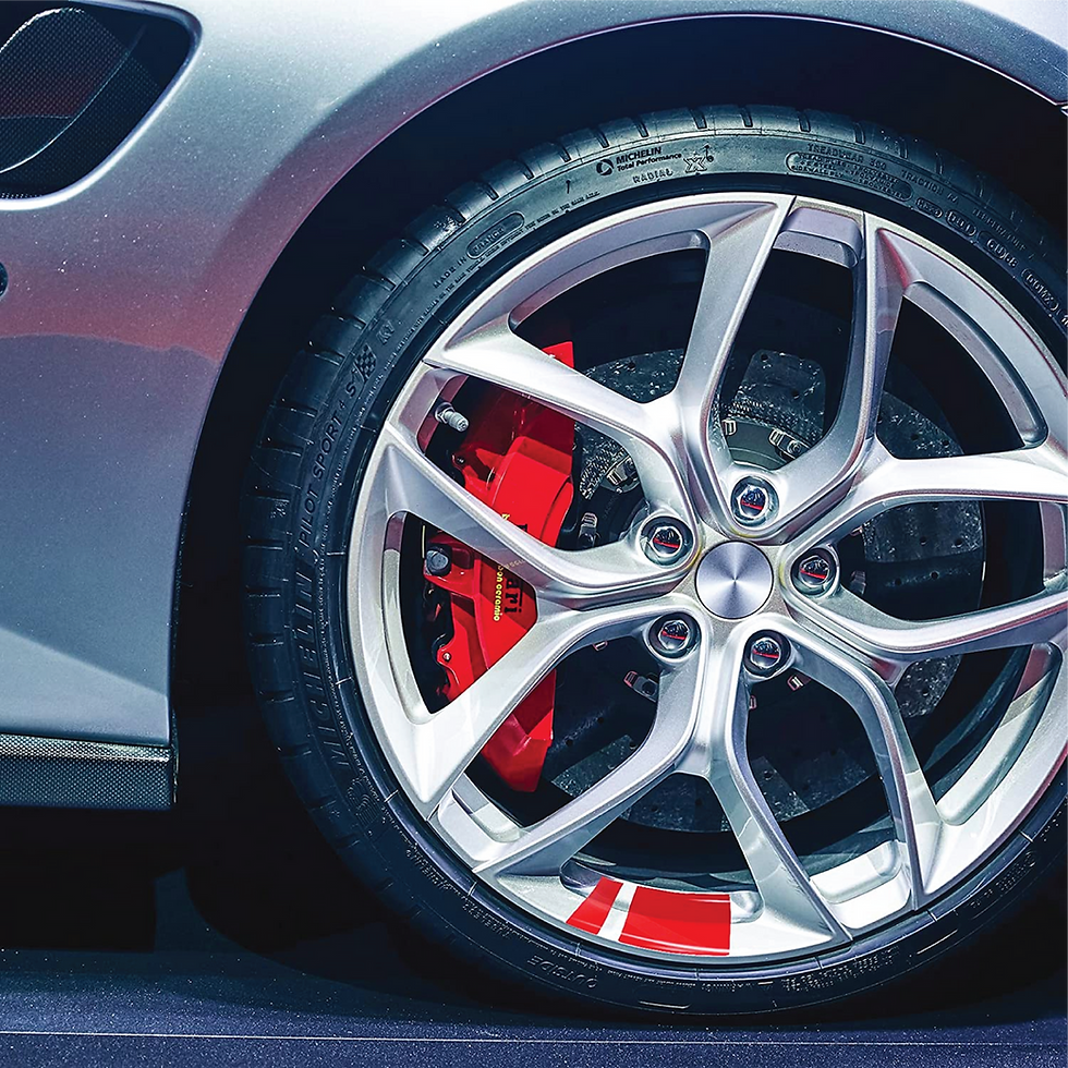 Miniatura: (4) Universal Racing Wheel Stripes Vinyl Decal Sticker 2