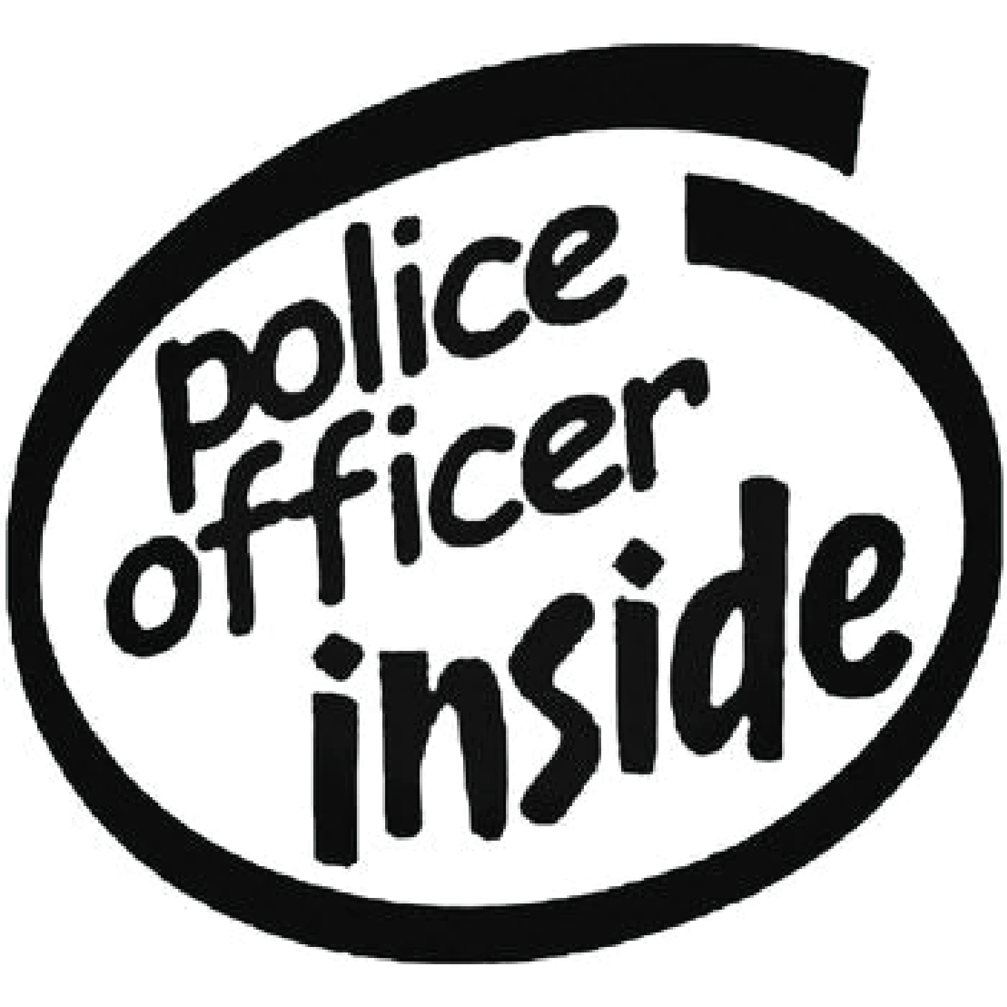 Police officer inside Decal Sticker
