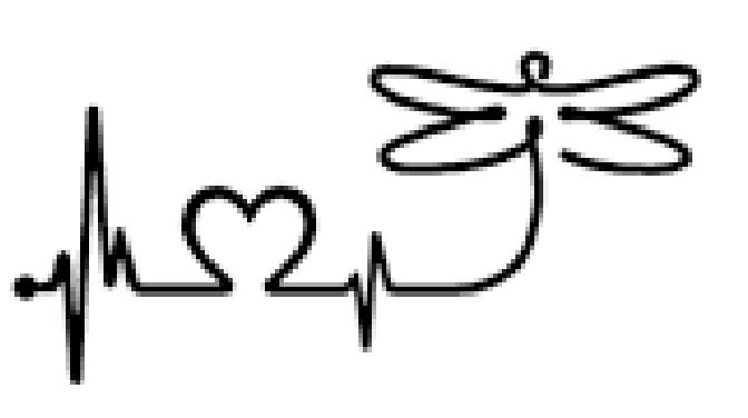 Dragonfly Heartbeat Decal Sticker