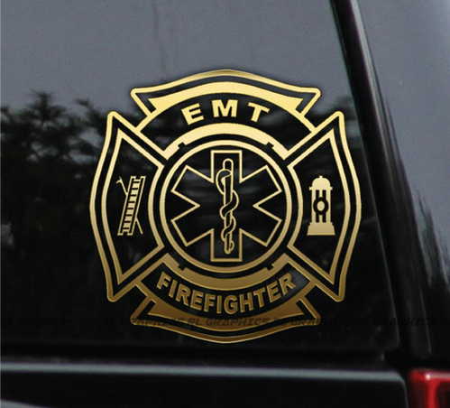 EMT FIREFIGHTER Decal Sticker | ANYStickerUWant.com