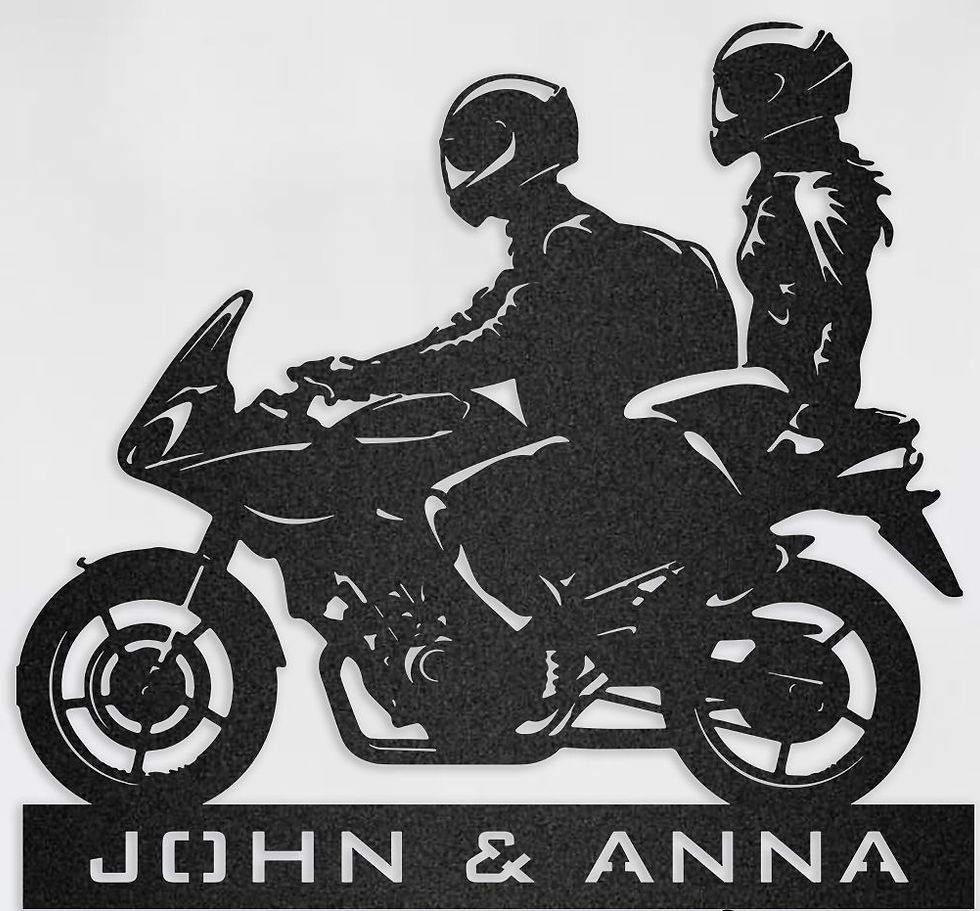 Thumbnail: Custom Biker Motorcycle Decal Sticker 32 (add text or names)