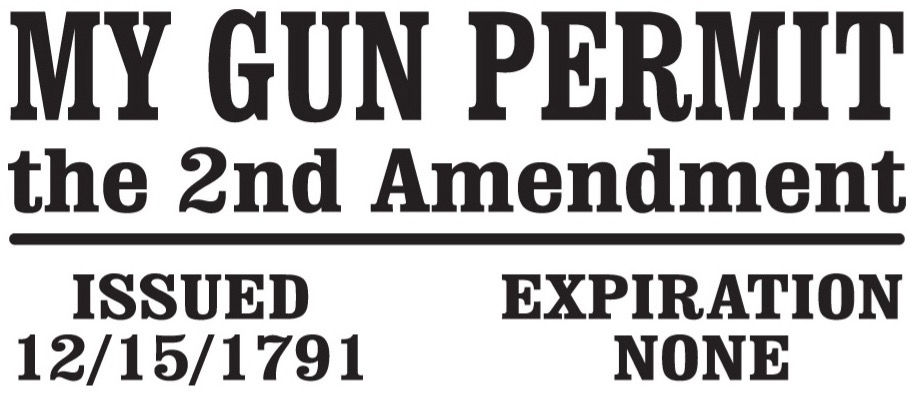My Gun Permit 2nd Amendment Decal