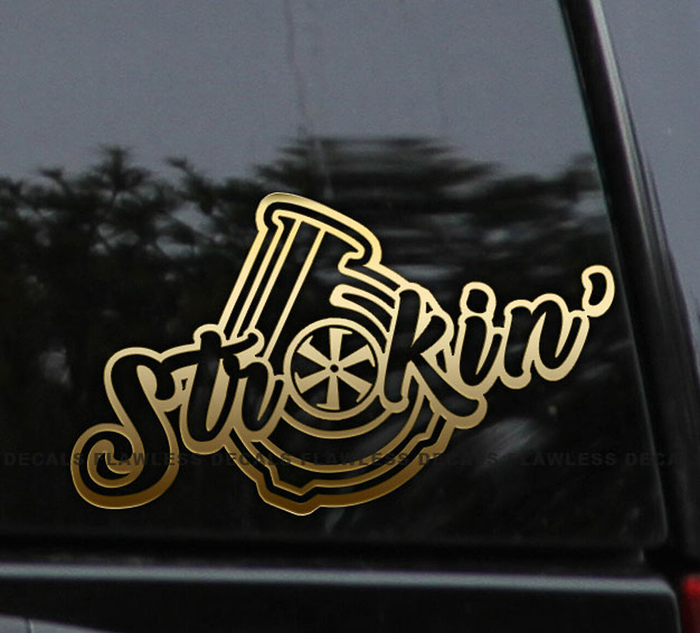 Cursive Strokin Decal Sticker