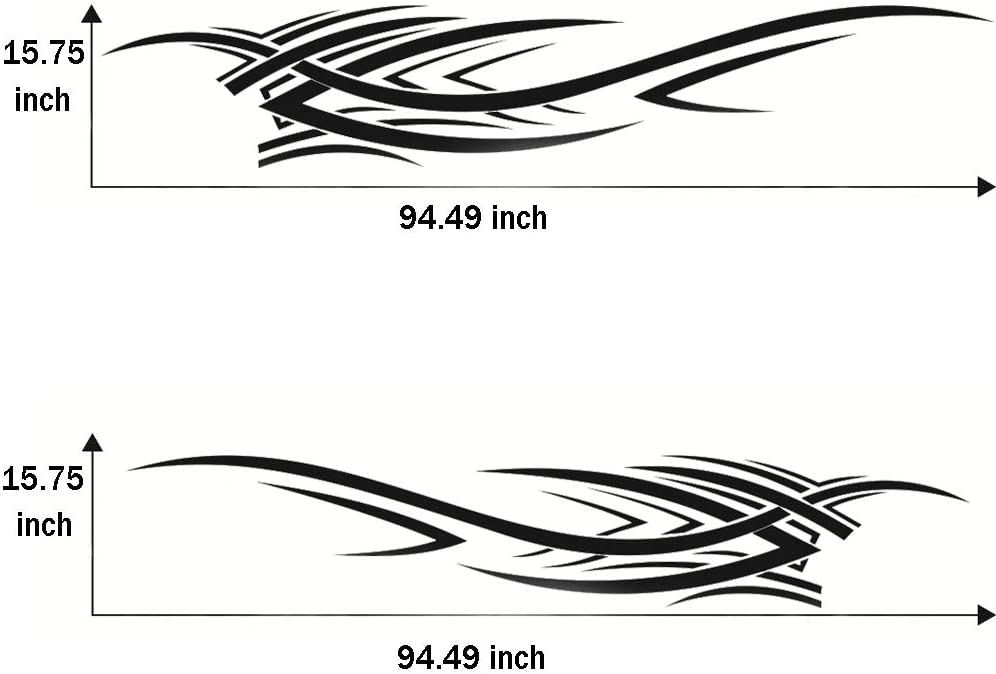 UNIVERSAL Full Side Tribal Flame Decal Sticker 54