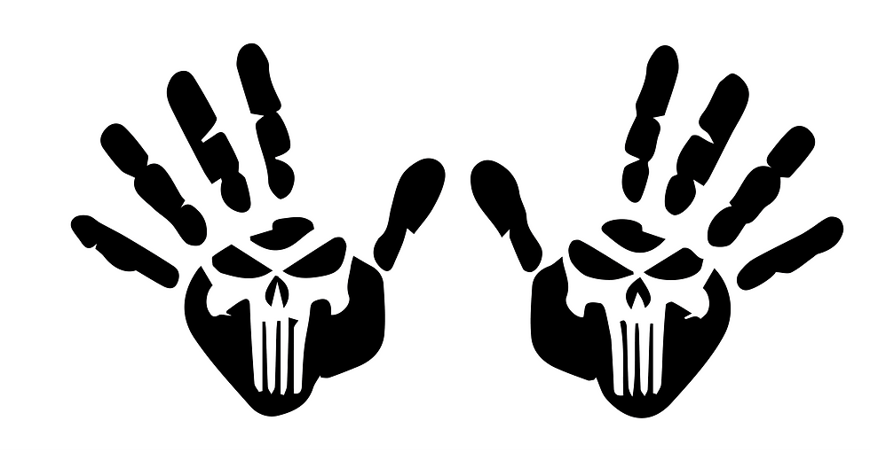 Jeep Wrangler Gladiator Punisher Jeep Wave Vinyl Decal Sticker 127