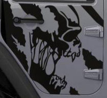 Jeep Gladiator Wrangler Side Skull Door Decal Sticker 78