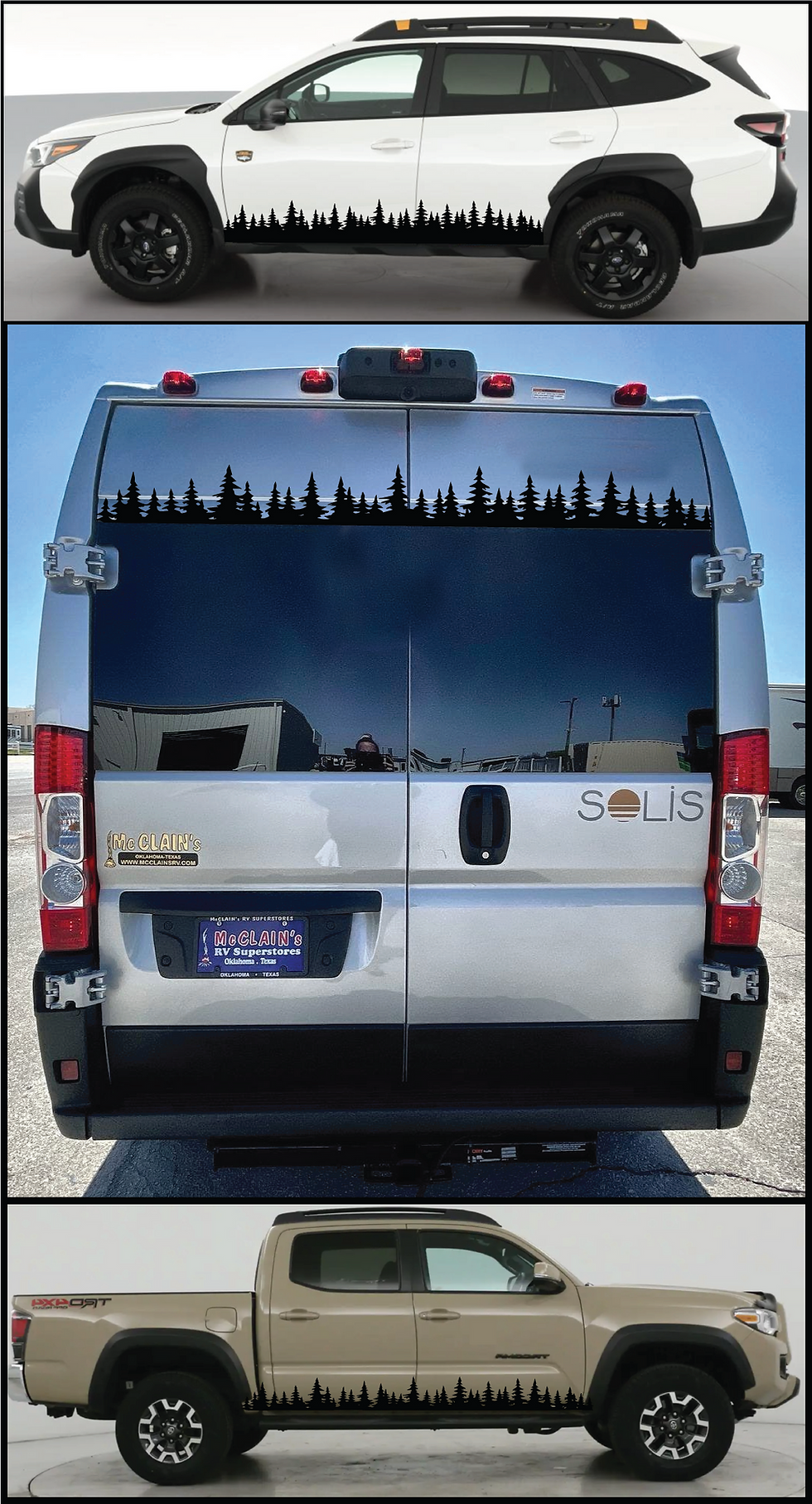 Miniatura: Thin Tree Forest scene Decal Sticker 2