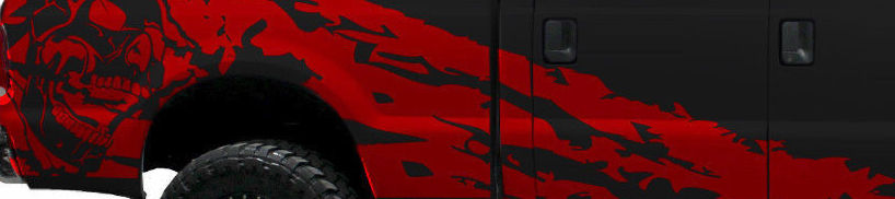 Ford F150 F250 F350 Wicked Skull Truck Bed Rip Decal Sticker