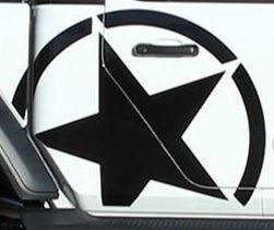 Jeep Gladiator Door LG Willys Star Set Decal Sticker (will fit any vehicle)