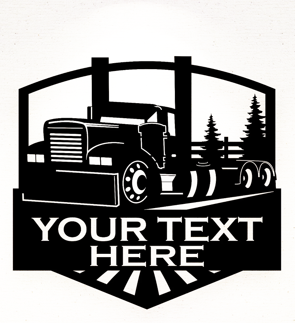 Custom Truck Trucker Trucking Decal Sticker 2 (add text)