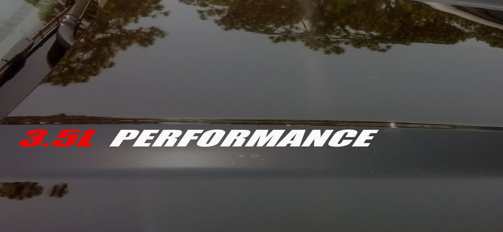 3.5L PERFORMANCE Vinyl Hood Decal Sticker Emblem