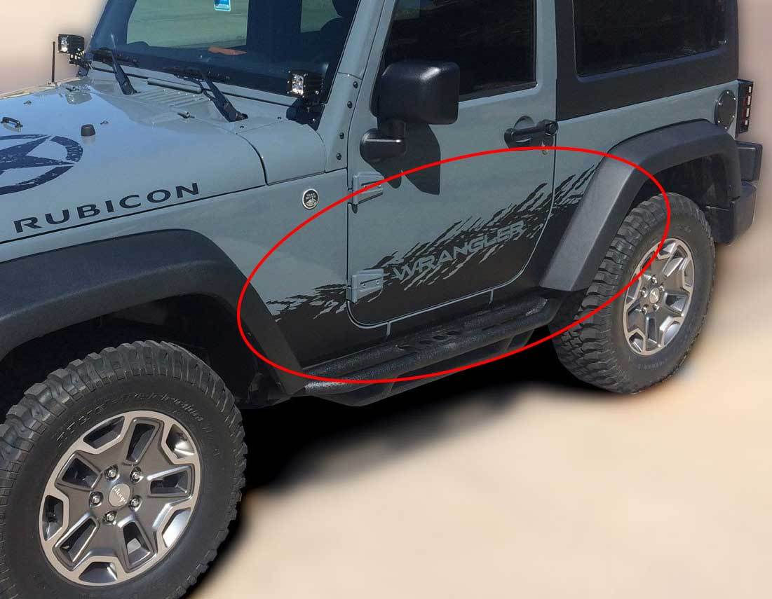 Jeep Wrangler Full Side Mud Splash Decal Sticker 95