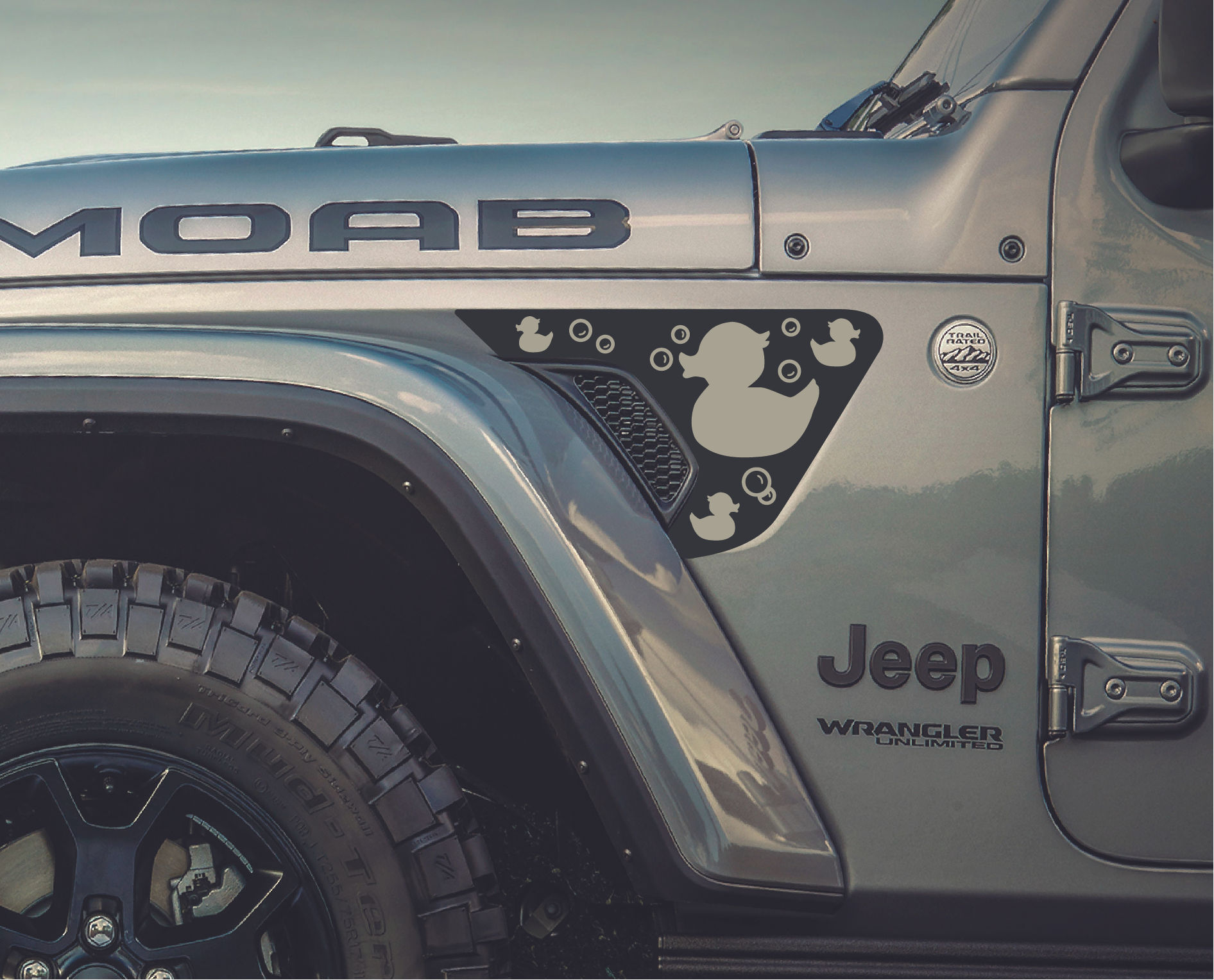 Ducky Duck Jeep Wrangler Fender Vent Decal 2