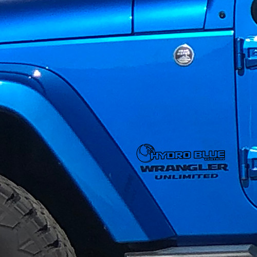 JEEP Hydro Blue Small Fender Name Decal Sticker