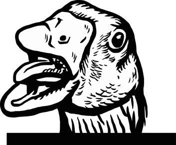 Adorable Peeking Duck Decal Sticker 2