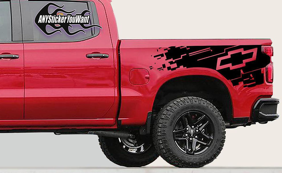 Chevrolet Chevy Silverado Truck Bed Splash Decal Sticker 66