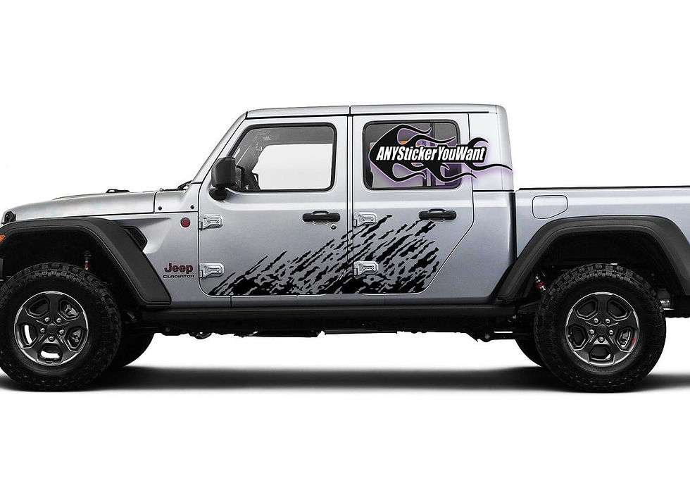 Jeep Gladiator Side Doors Mud Splash Decal Sticker 118