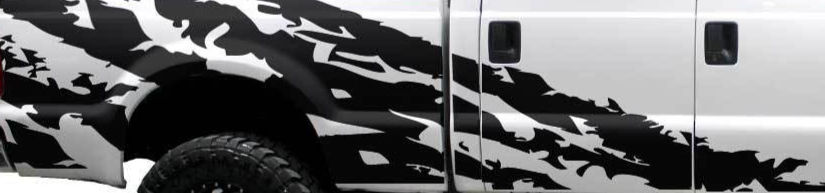 Universal Ford F150 F250 F350 Tattered Ripped Splash Decal Sticker 61
