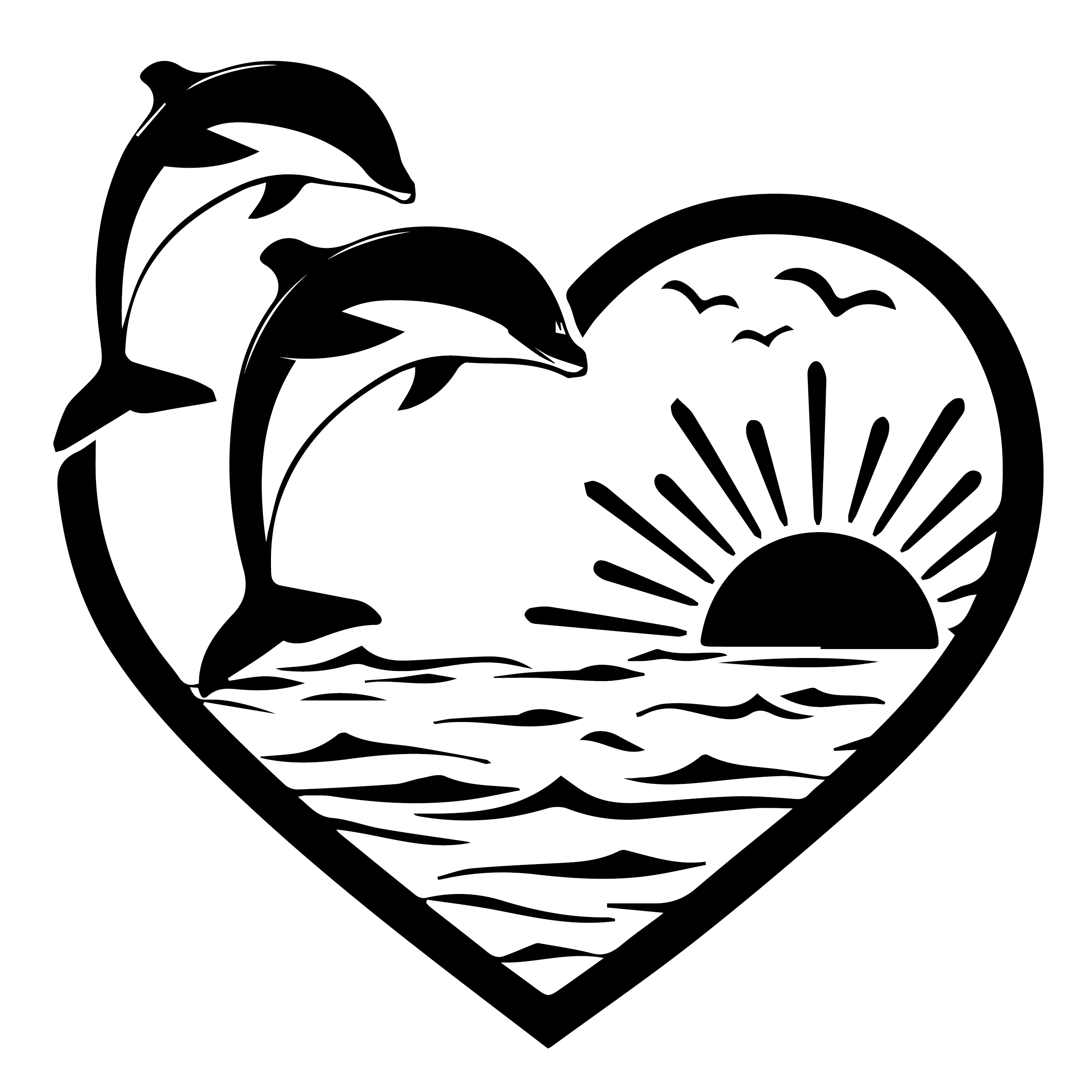 Dolphin Sunset Decal Sticker 4