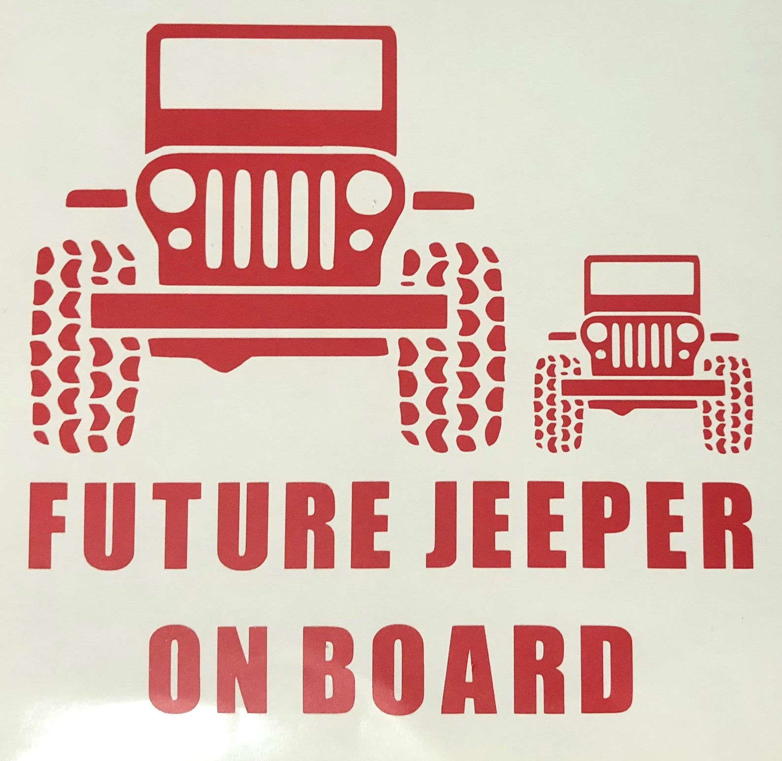 FUTURE JEEPER ON BOARD Decal Sticker 2