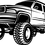 Thumbnail: Monster Truck 4x4 Off Road Decal Sticker 355 (add text)