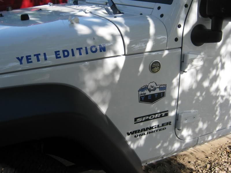 JEEP Wrangler Yeti Edition Hood Fender Name Decal Sticker 167