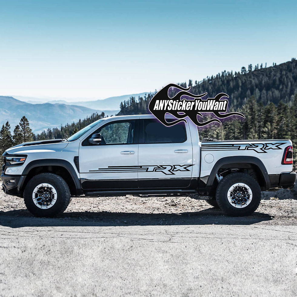 Dodge Rebel TRX Side and Bed Split Stripes Decal Sticker