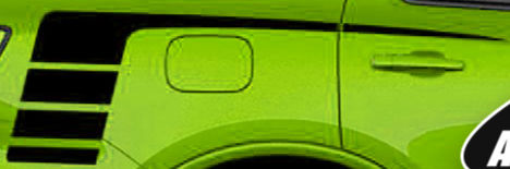Dodge Durango Rear Hockey Stripe Decal Sticker Kit 2