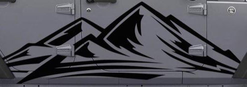 Jeep Gladiator Wrangler Full Side Mountain Decal Sticker 80