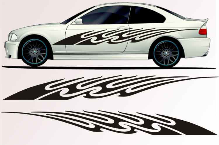 Universal Car Side Decal Sticker Kit 61 (fits most vehicles)