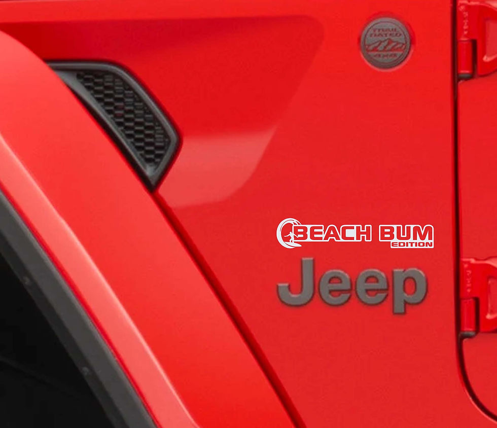 Thumbnail: JEEP Beach Bum Small Fender Name Decal Sticker
