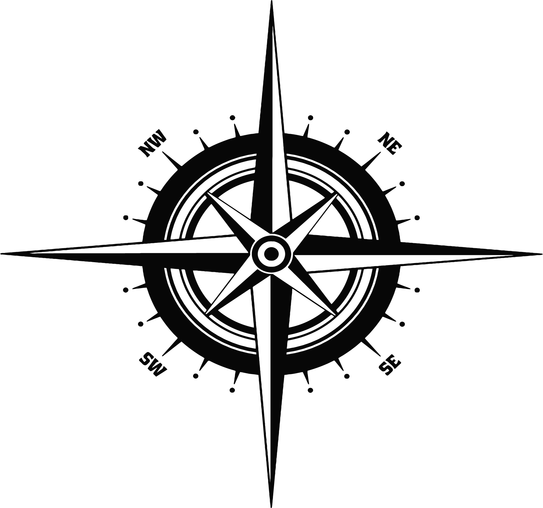 Nautical Compass Decal Sticker 11