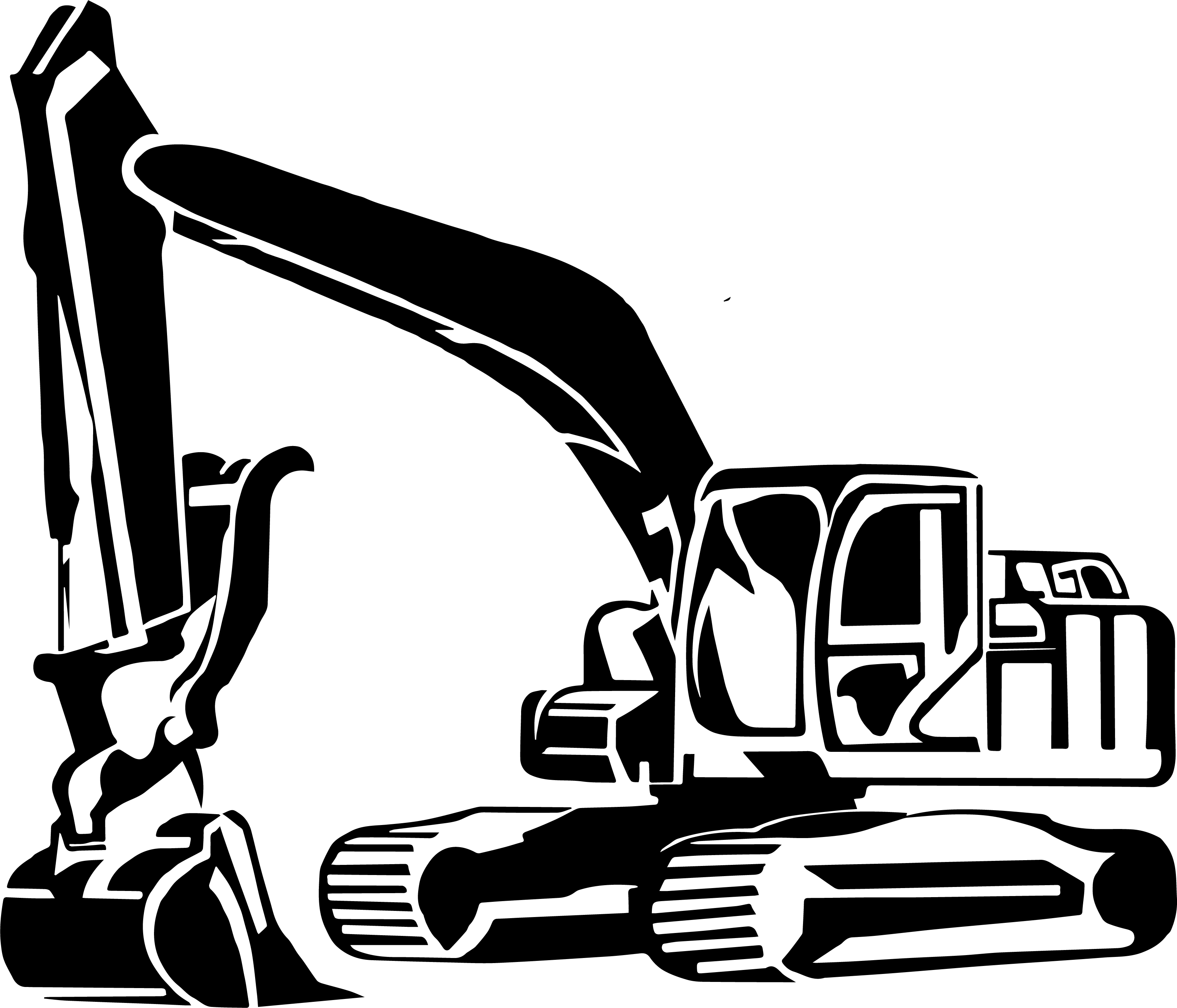 Heavy Equipment Backhoe Decal Sticker 2 (add text)