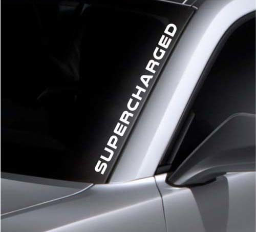 Supercharged Windshield Vinyl Decal Sticker