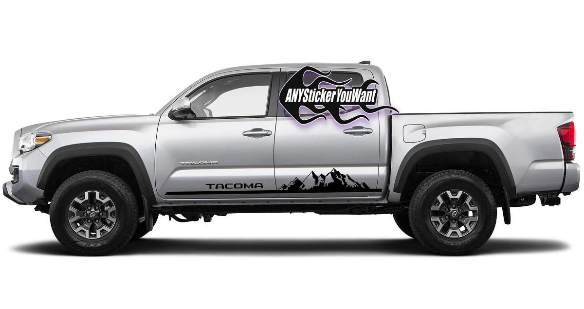TRD PRO Toyota Tacoma Mountain Rocker Panel Vinyl Decal Sticker 392