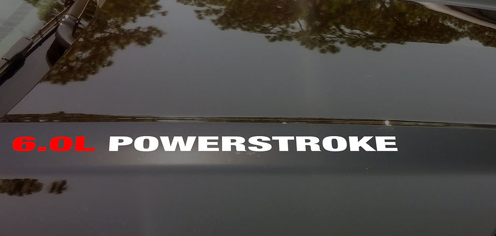 6.OL POWERSTROKE Vinyl Decal Sticker Emblem