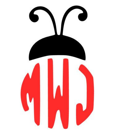 Ladybug Monogram Decal Sticker 3