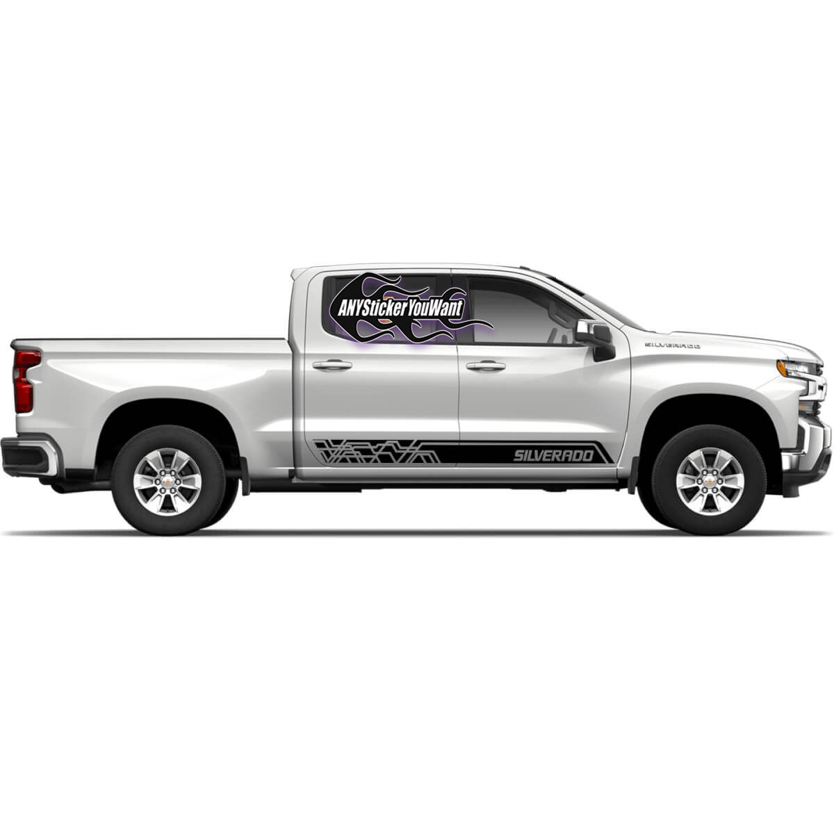 Chevy Chevrolet Silverado Mountain Rocker Panel Stripe Decal Sticker 2
