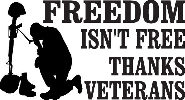 Freedom Isn't Free Thanks Veterans Vinyl Decal Sticker 2