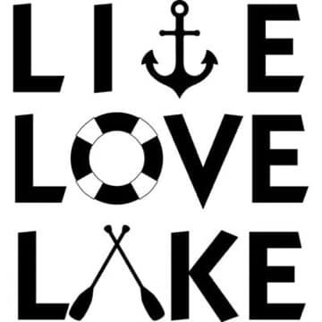 LIVE LOVE LAKE Decal Sticker
