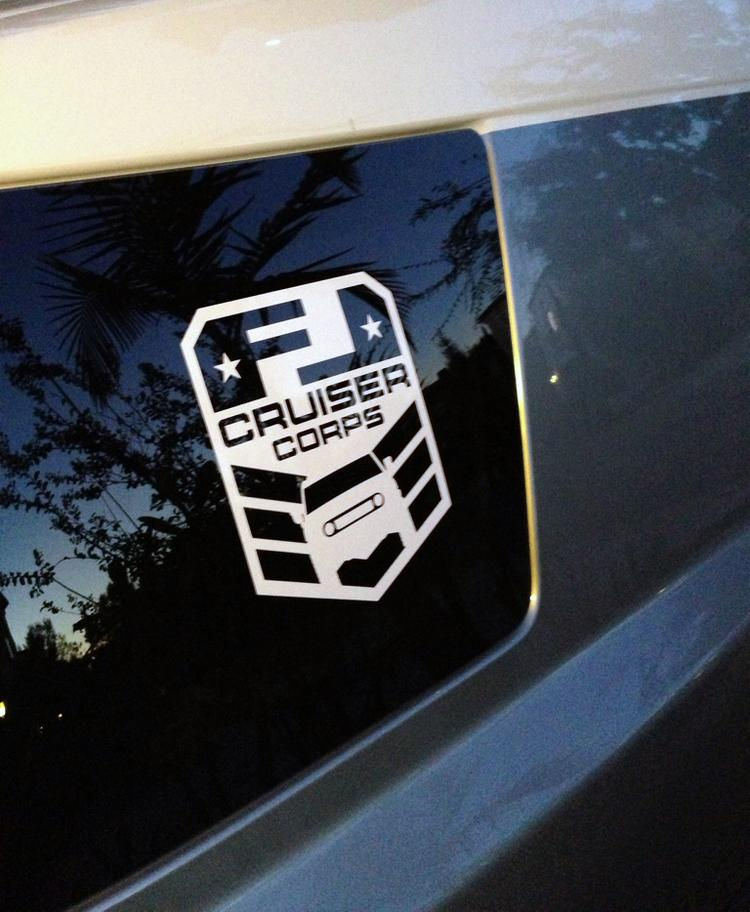 TRD Toyota Racing Development FJ Cruiser Corps Badge Vinyl Decal Sticker 216