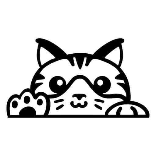 PEEKING KITTY CAT Decal Sticker 16