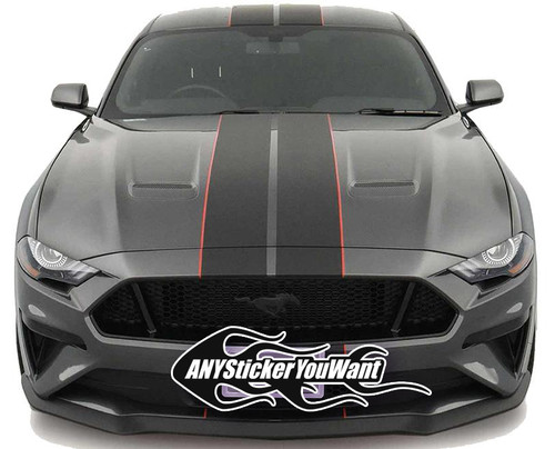 Ford Mustang Rally Stripe 2 Color Sticker Decal | ANYStickerUWant.com