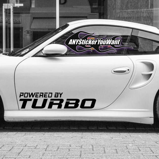 Powered by Turbo Vinyl Decal Sticker 3